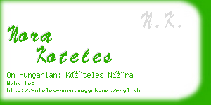 nora koteles business card
